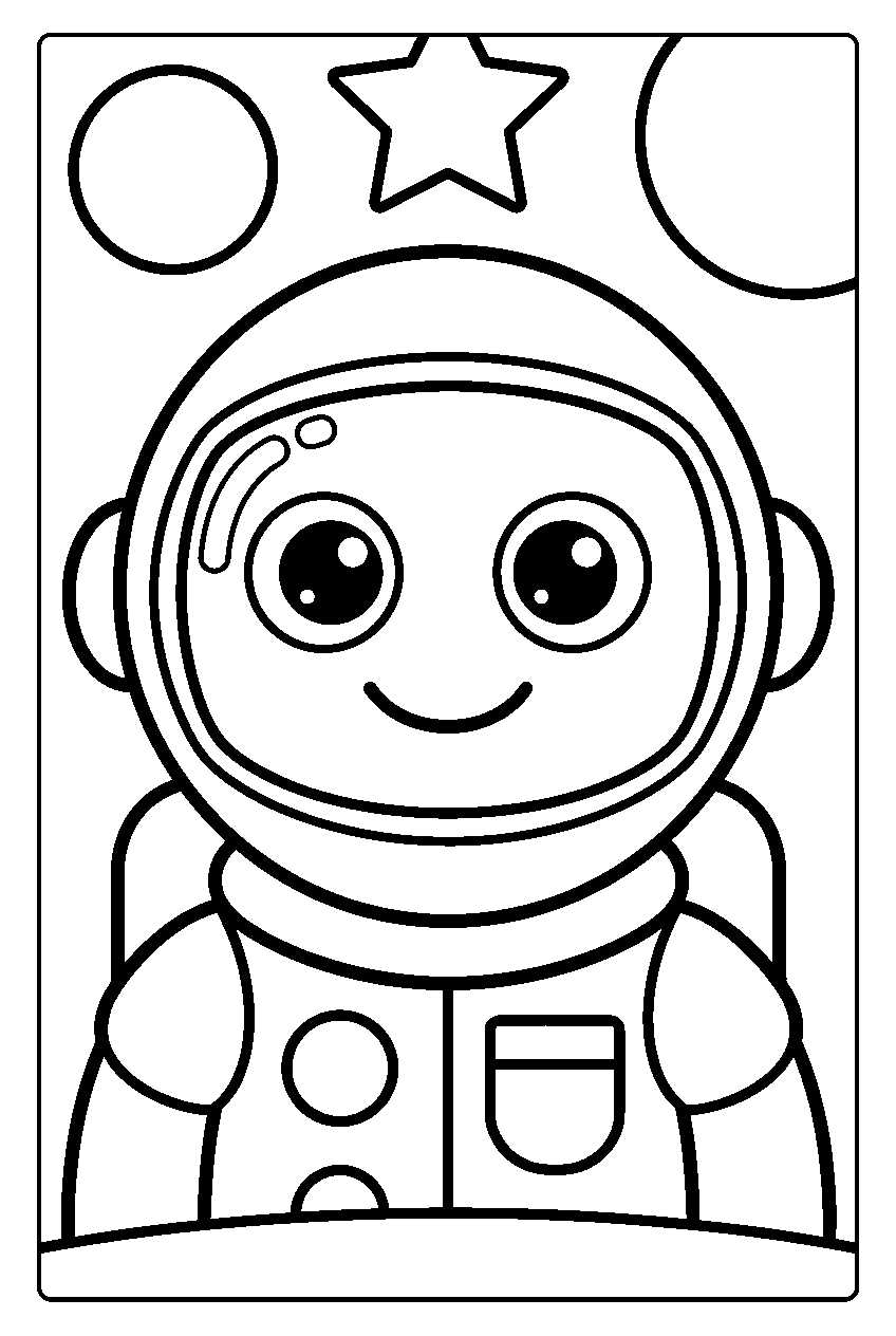 kleurplaat astronaut