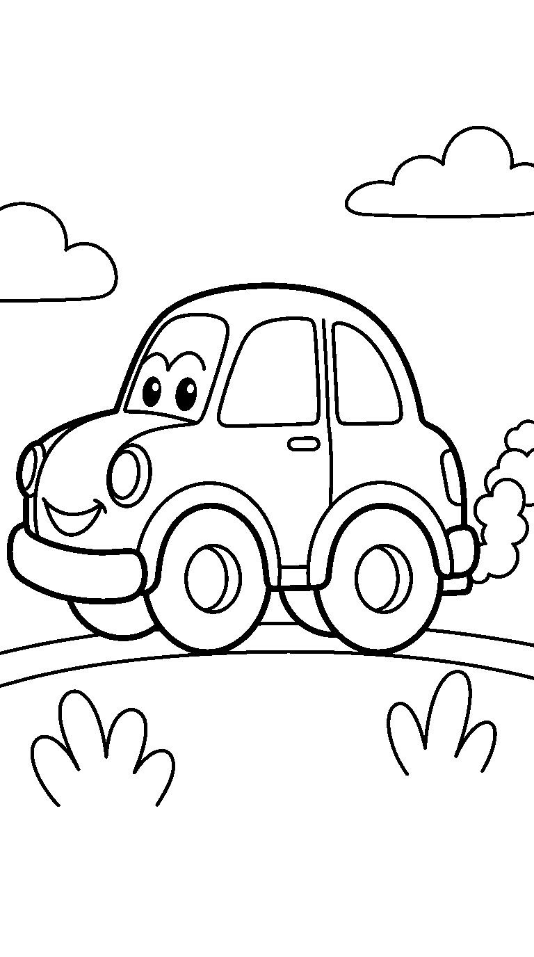 kleurplaat auto