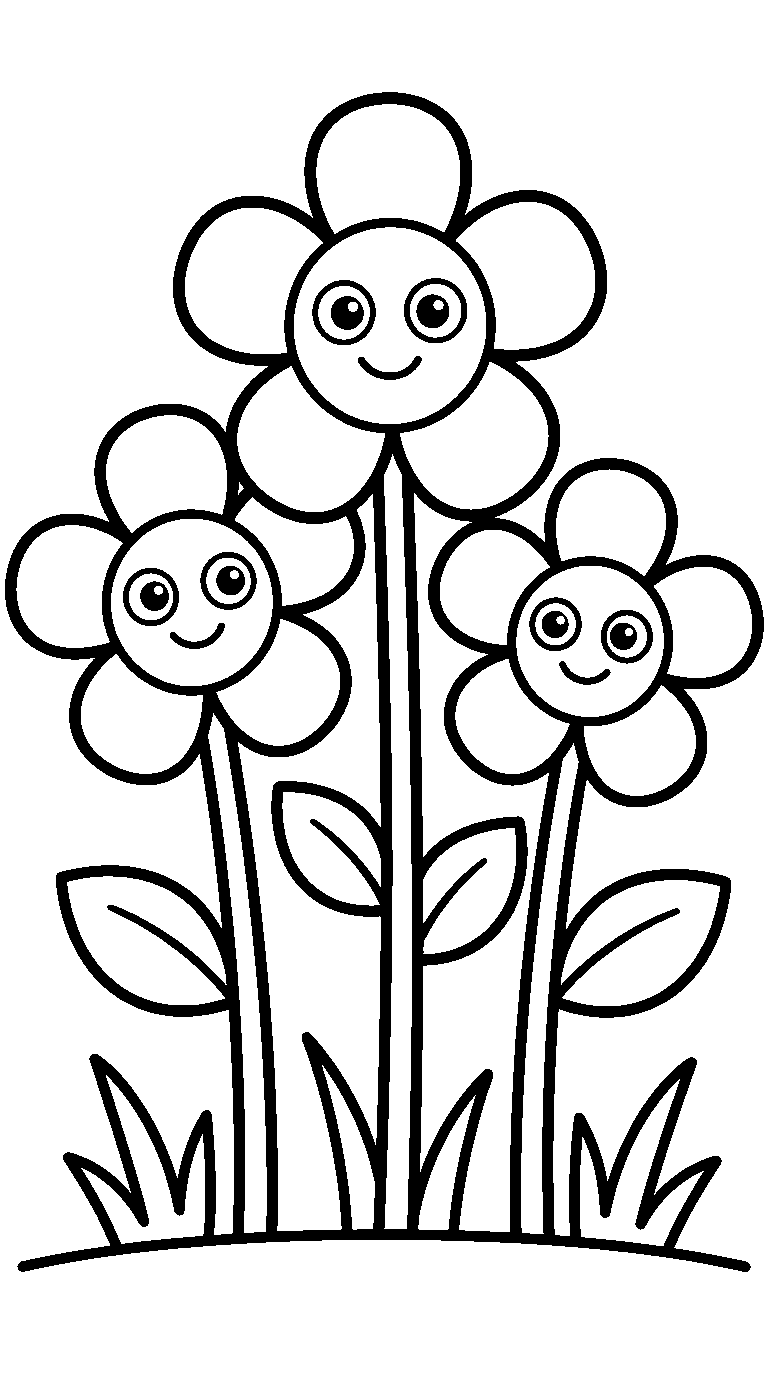 kleurplaat bloemen