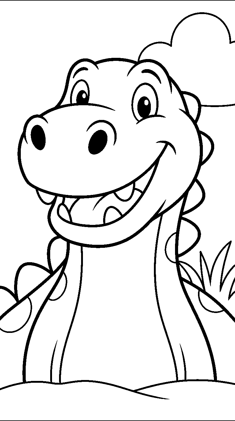 kleurplaat dinosaurus