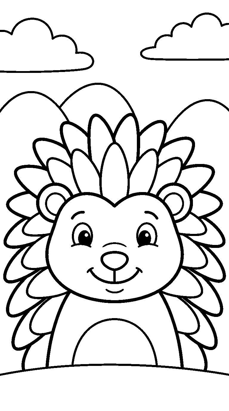 kleurplaat egel