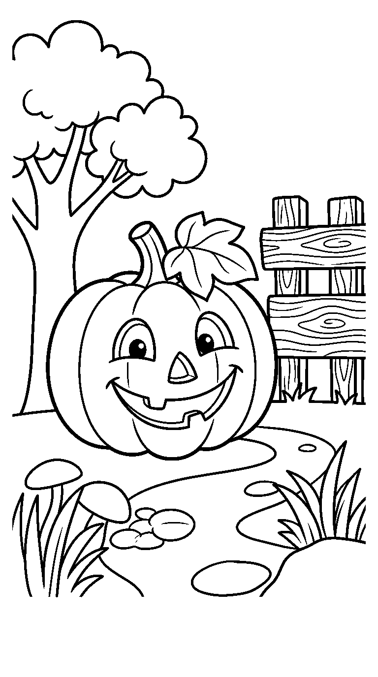 kleurplaat halloween · buiten