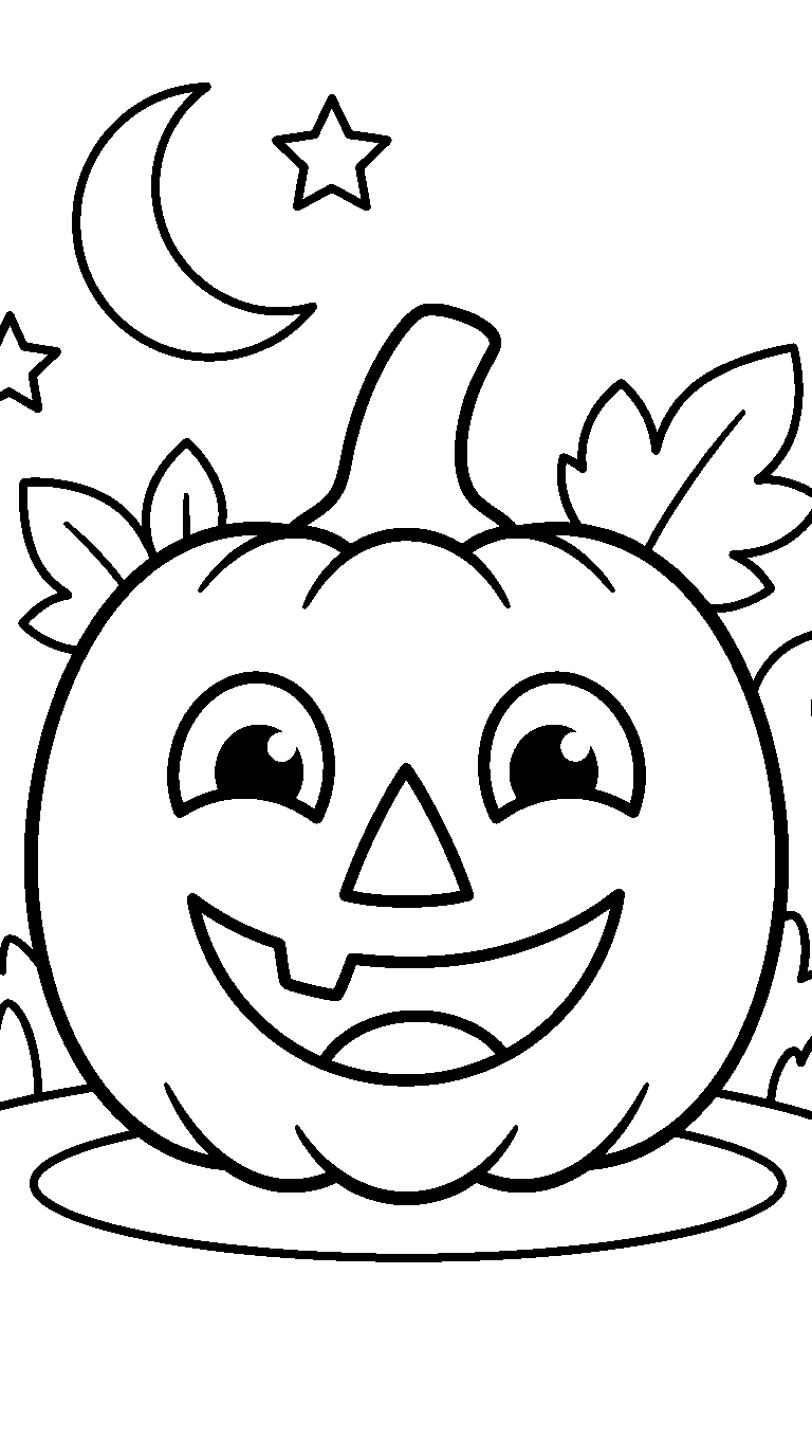 kleurplaat halloween · Heel simpel