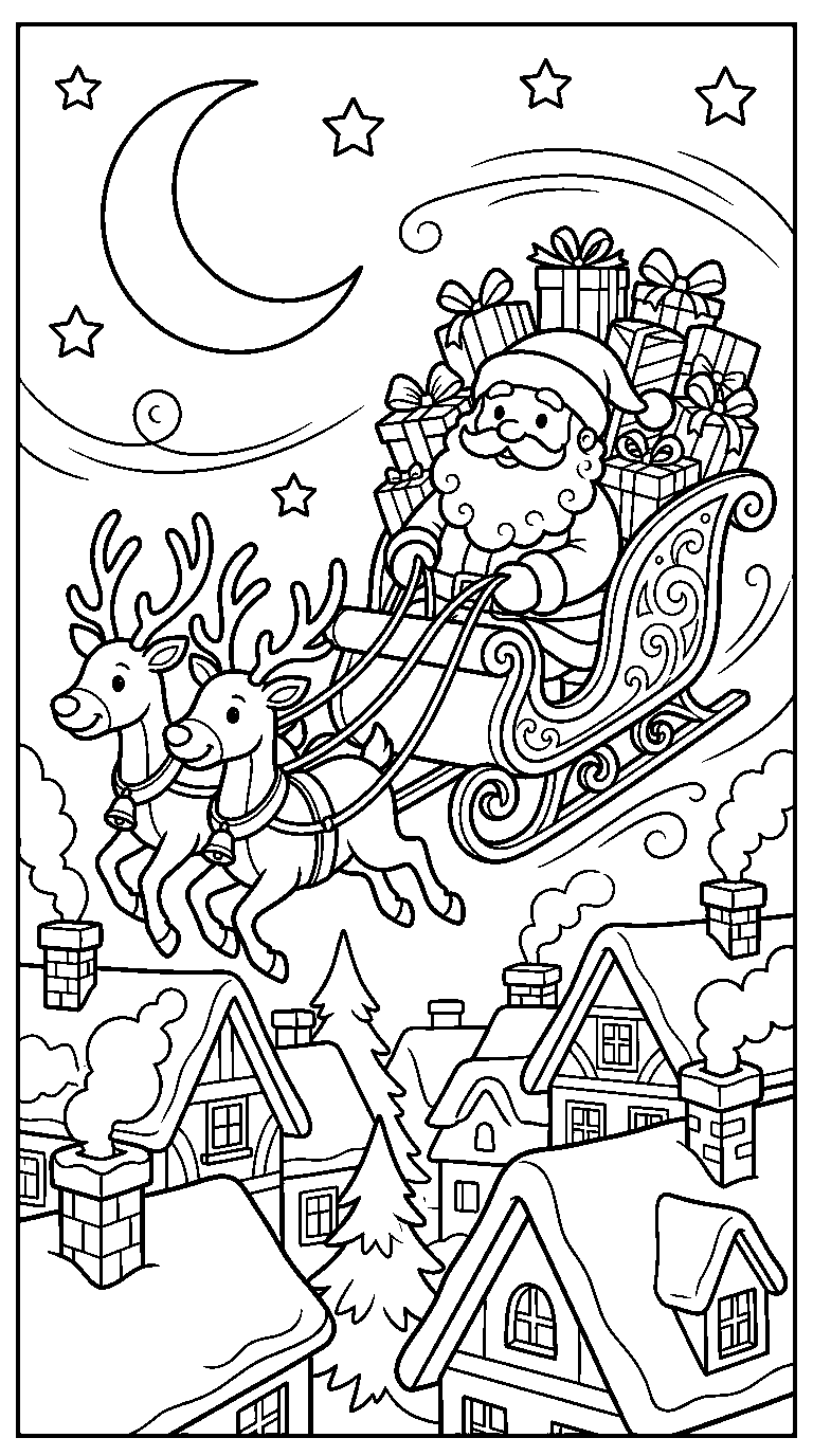 kleurplaat kerst · Arrenslee