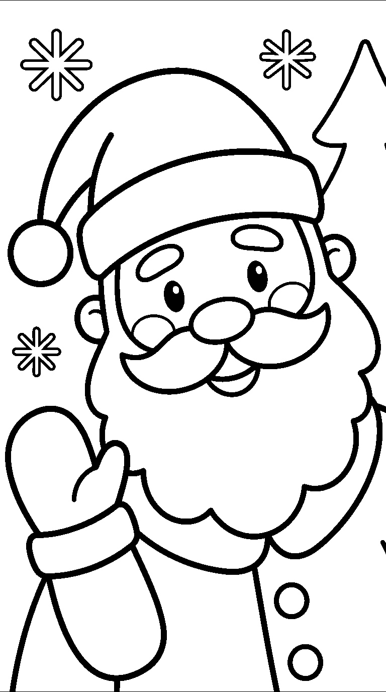 kleurplaat kerst · Kerstman