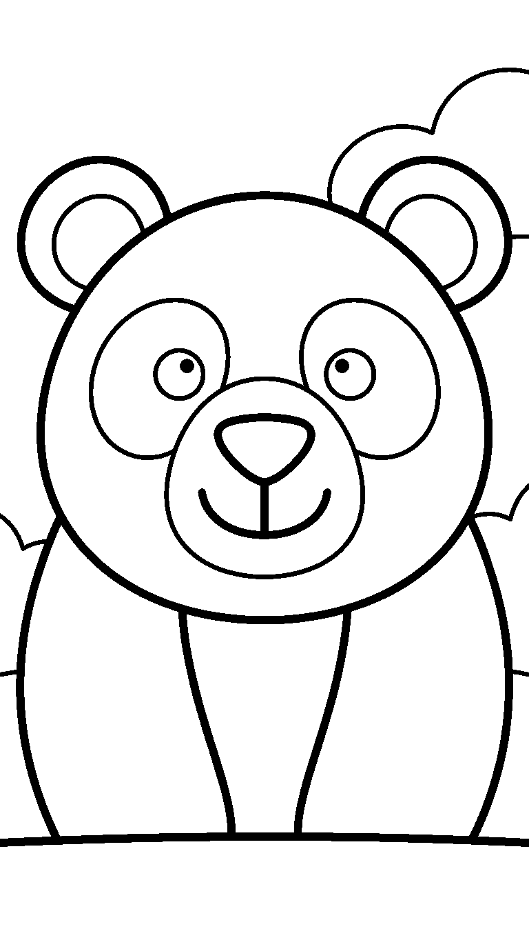 kleurplaat panda