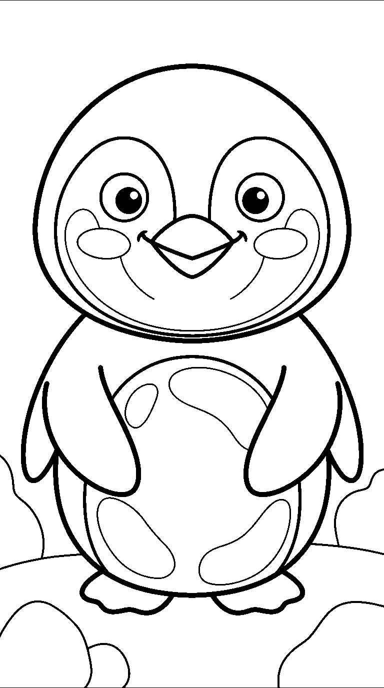 kleurplaat pinguïn