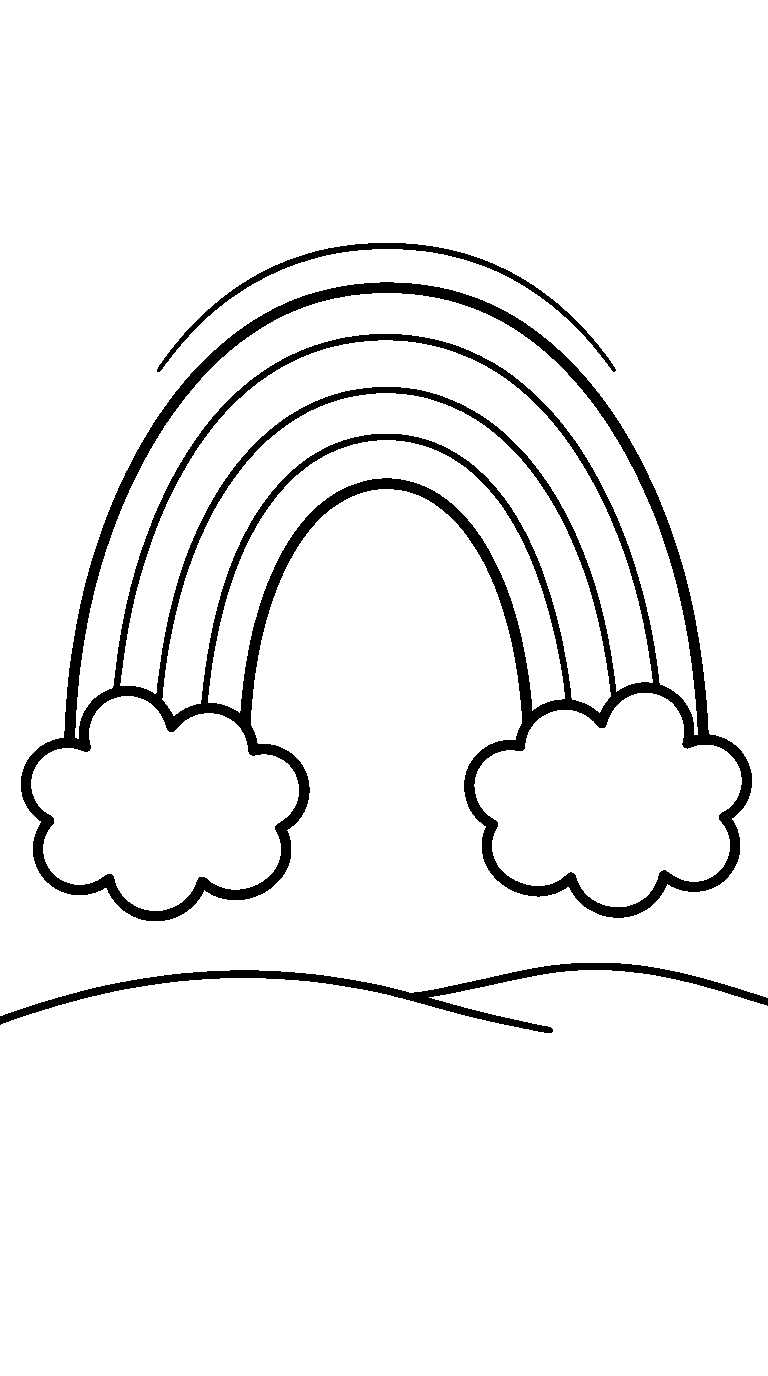 kleurplaat regenboog