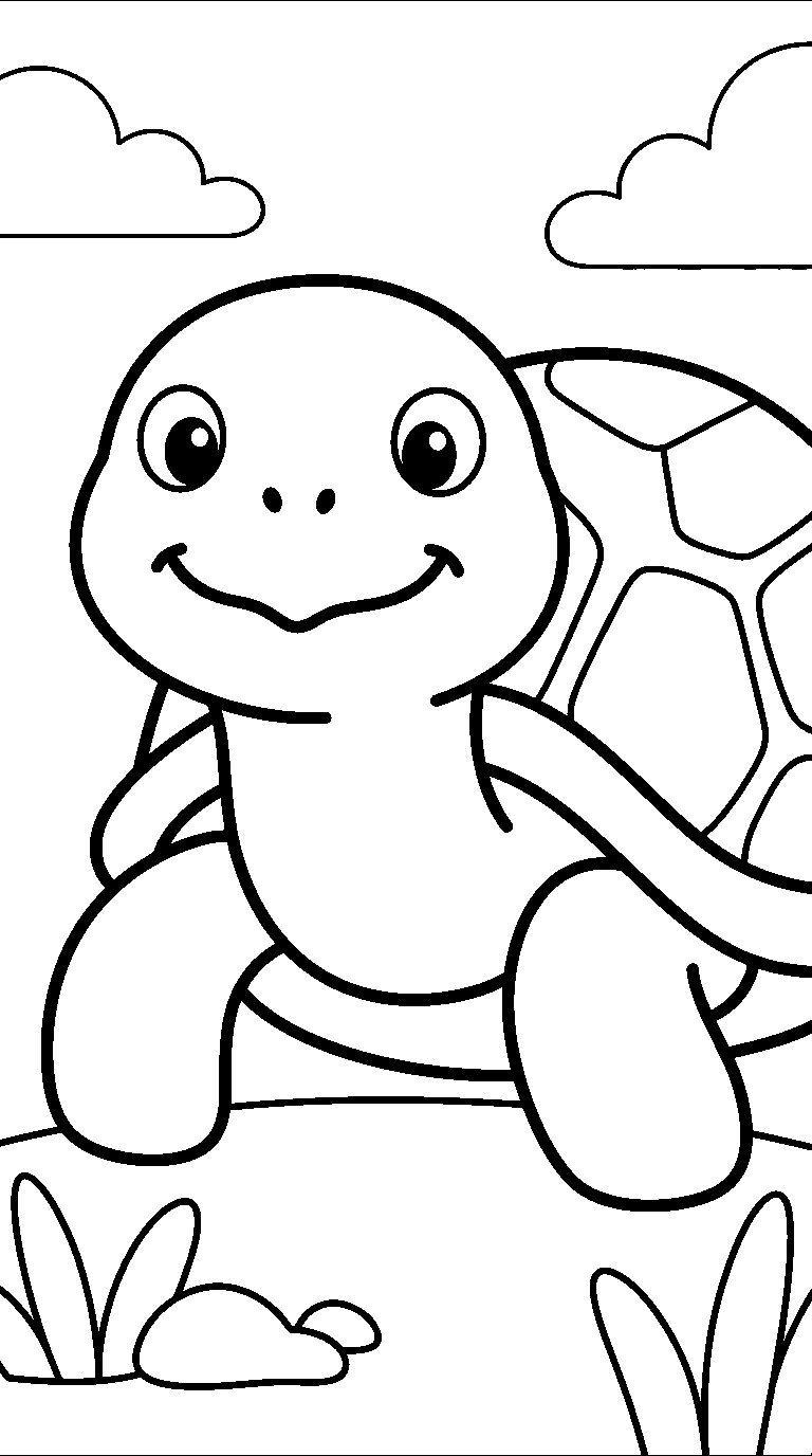 kleurplaat schildpad