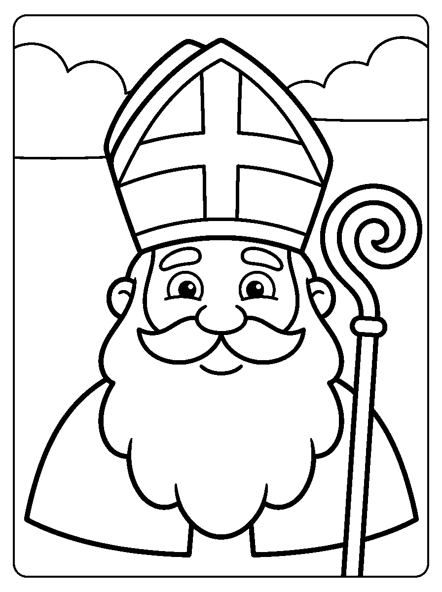 kleurplaat sinterklaas · Sinterklaas