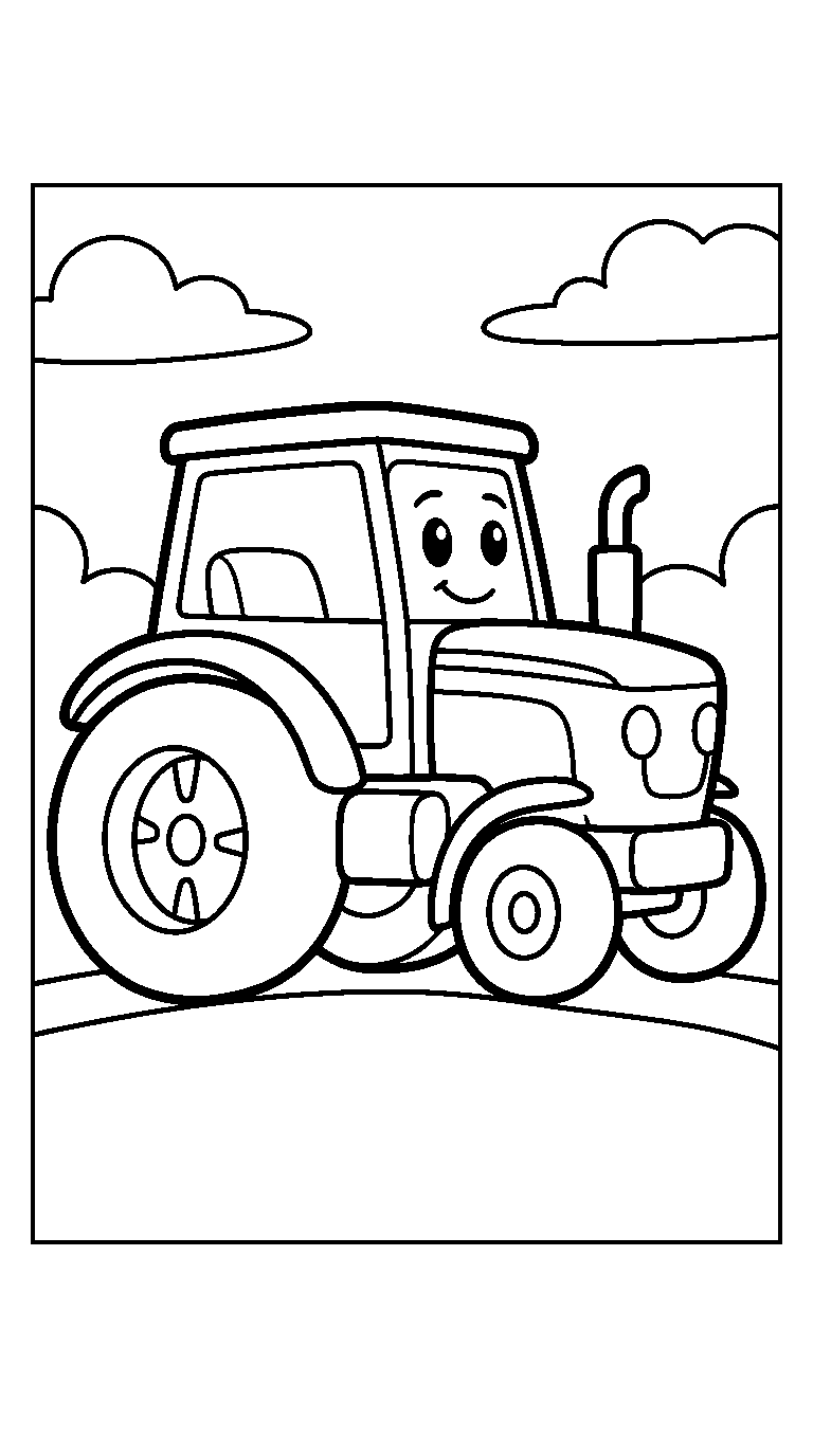 kleurplaat tractor