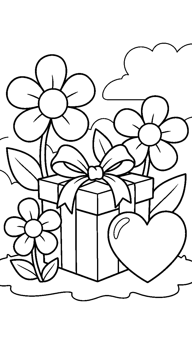 kleurplaat vaderdag · Tussen de bloemen