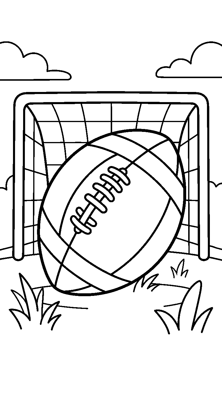 kleurplaat voetbal · Heel simpel