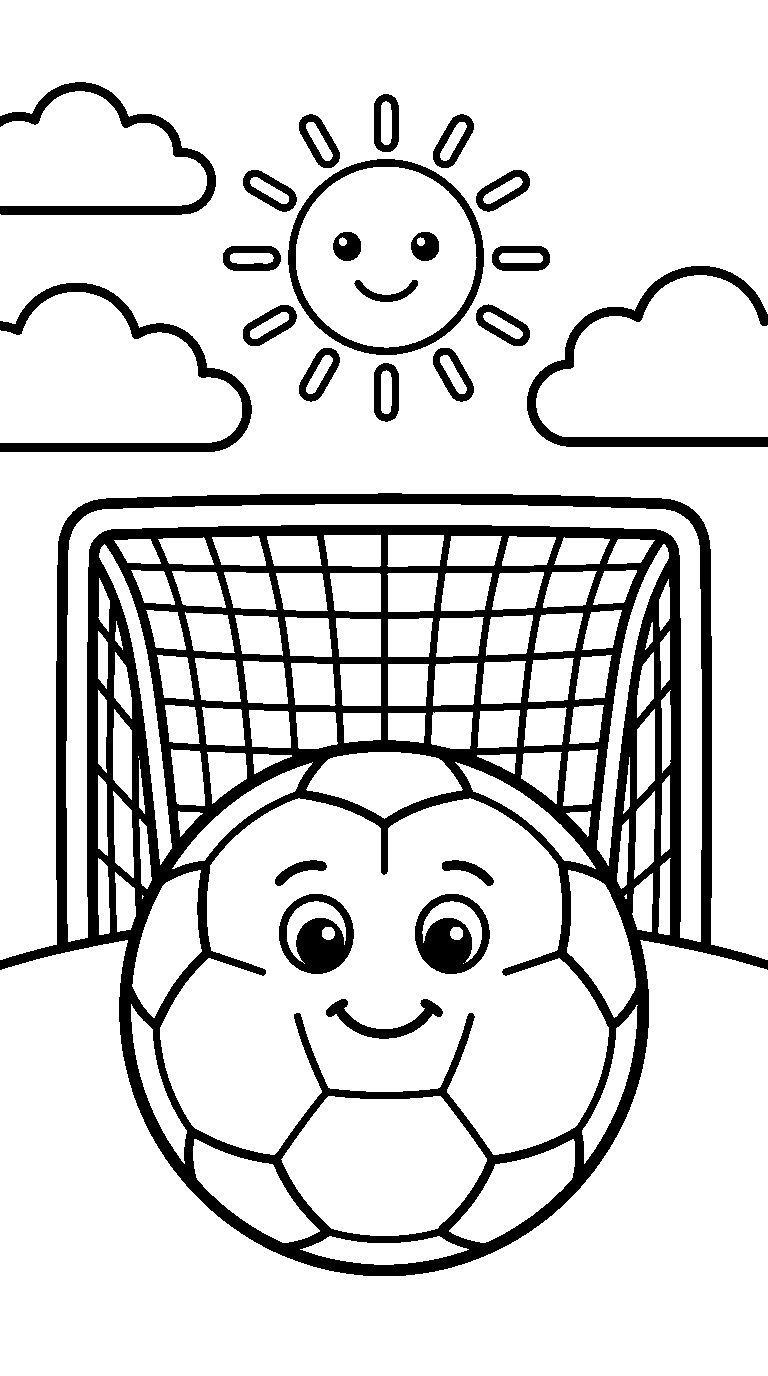 kleurplaat voetbal · Onder de zon