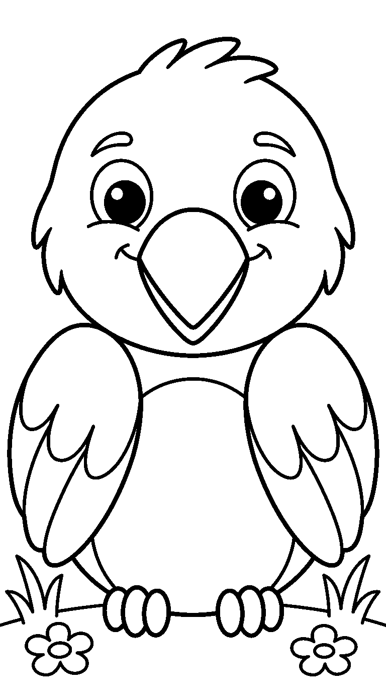 kleurplaat vogel