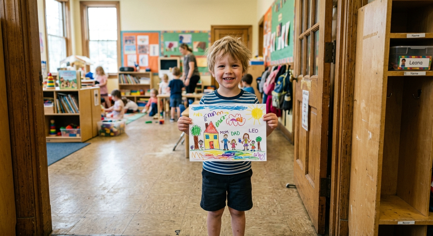 voorbeeldfoto — maak een kleurplaat als bedankje voor juf of meester
