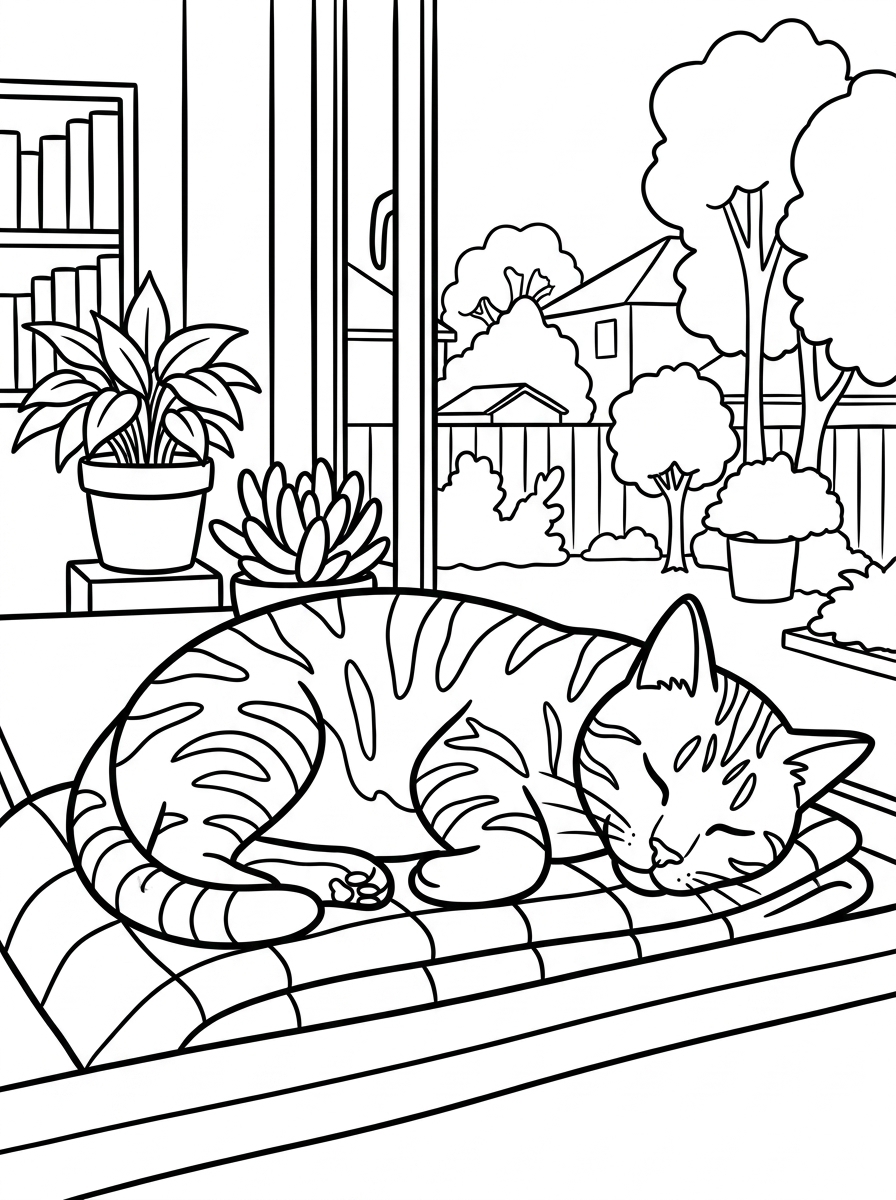 voorbeeld kleurplaat — maak een kleurplaat van je eigen kat