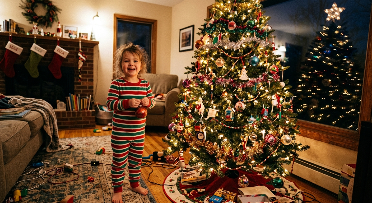 voorbeeldfoto — maak een kerstkleurplaat van je eigen foto